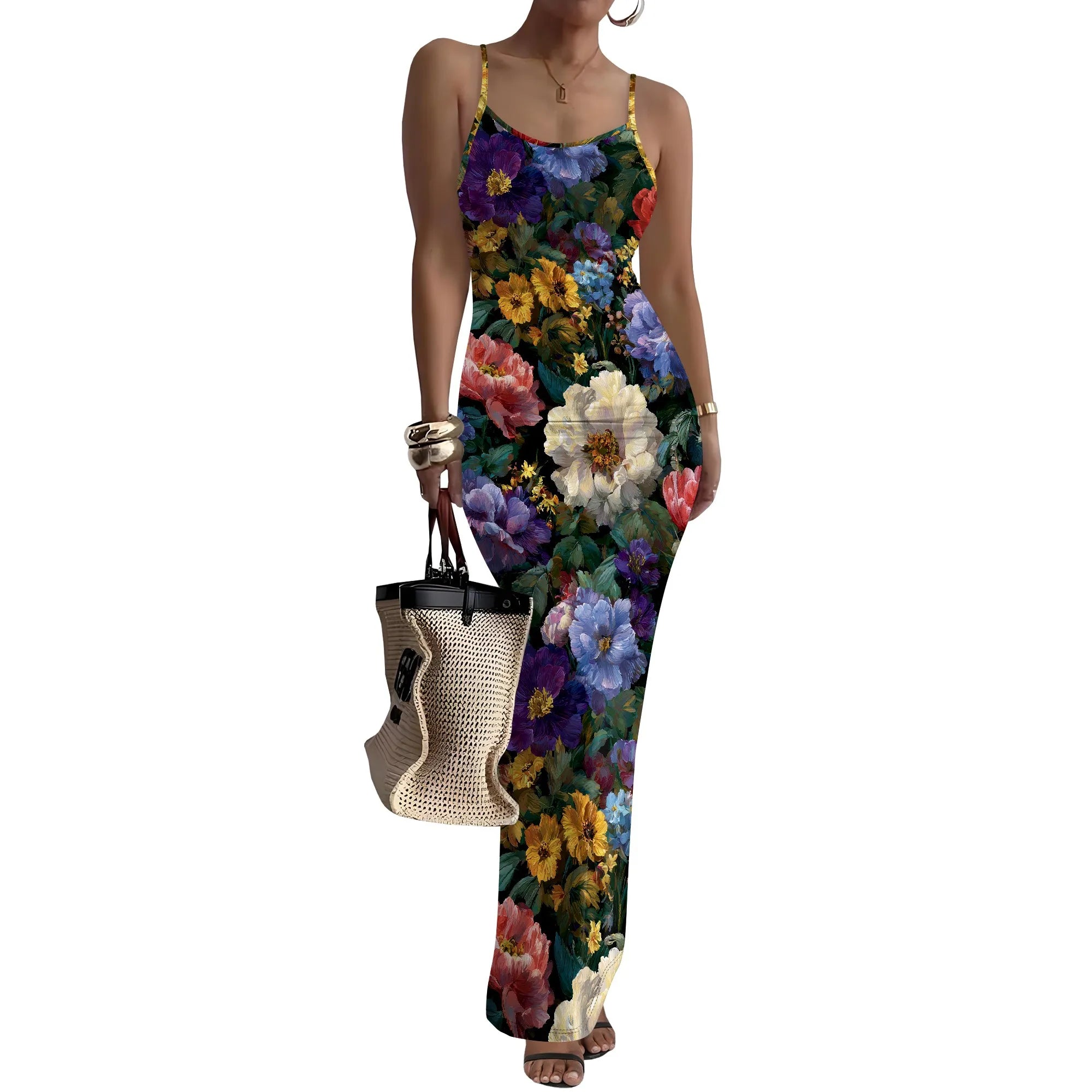 Women Summer Long Dress Casual Slip Sexy Slim Sleeveless Bodycon Maxi Dresses for Women 2025