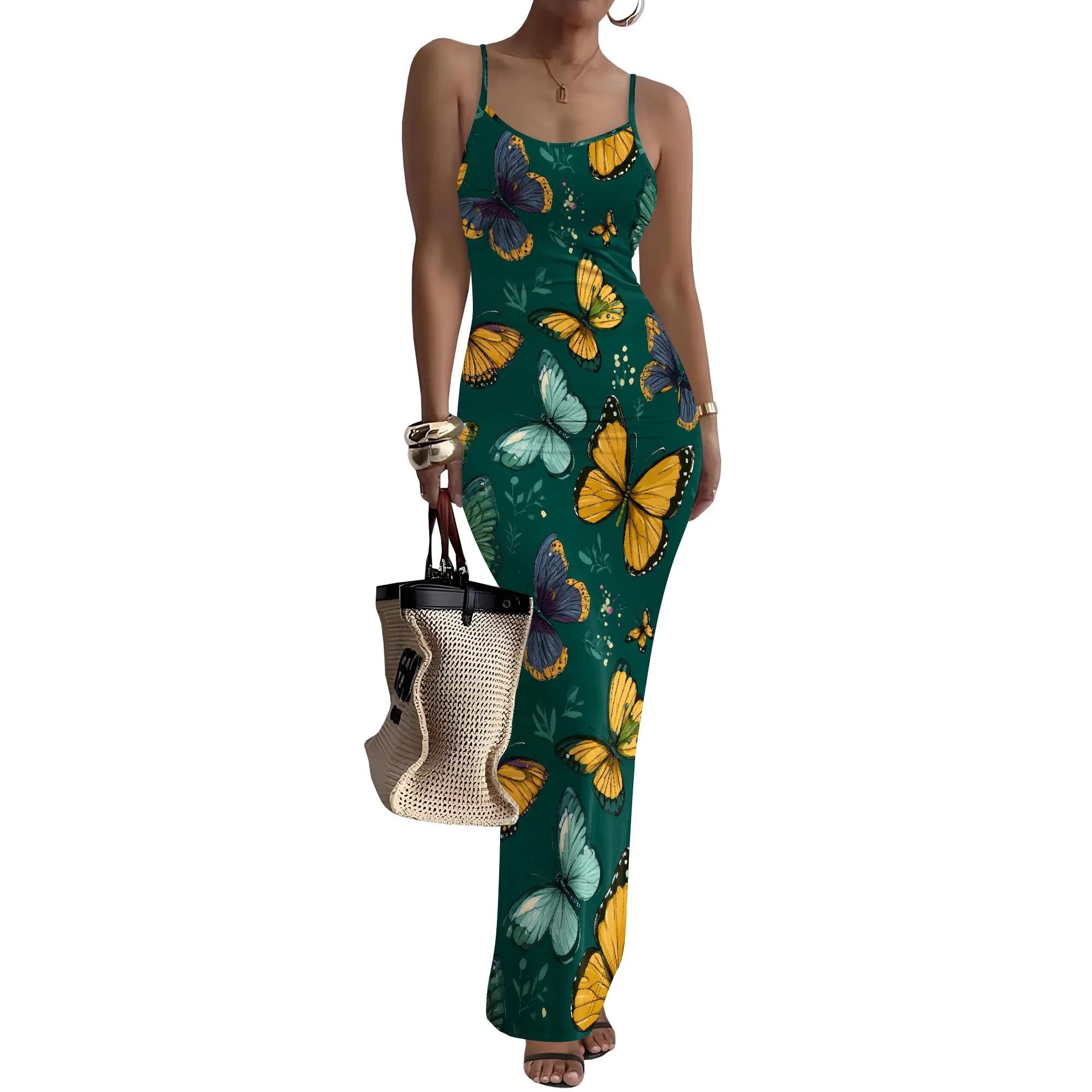 Women Summer Long Dress Casual Slip Sexy Slim Sleeveless Bodycon Maxi Dresses for Women 2025
