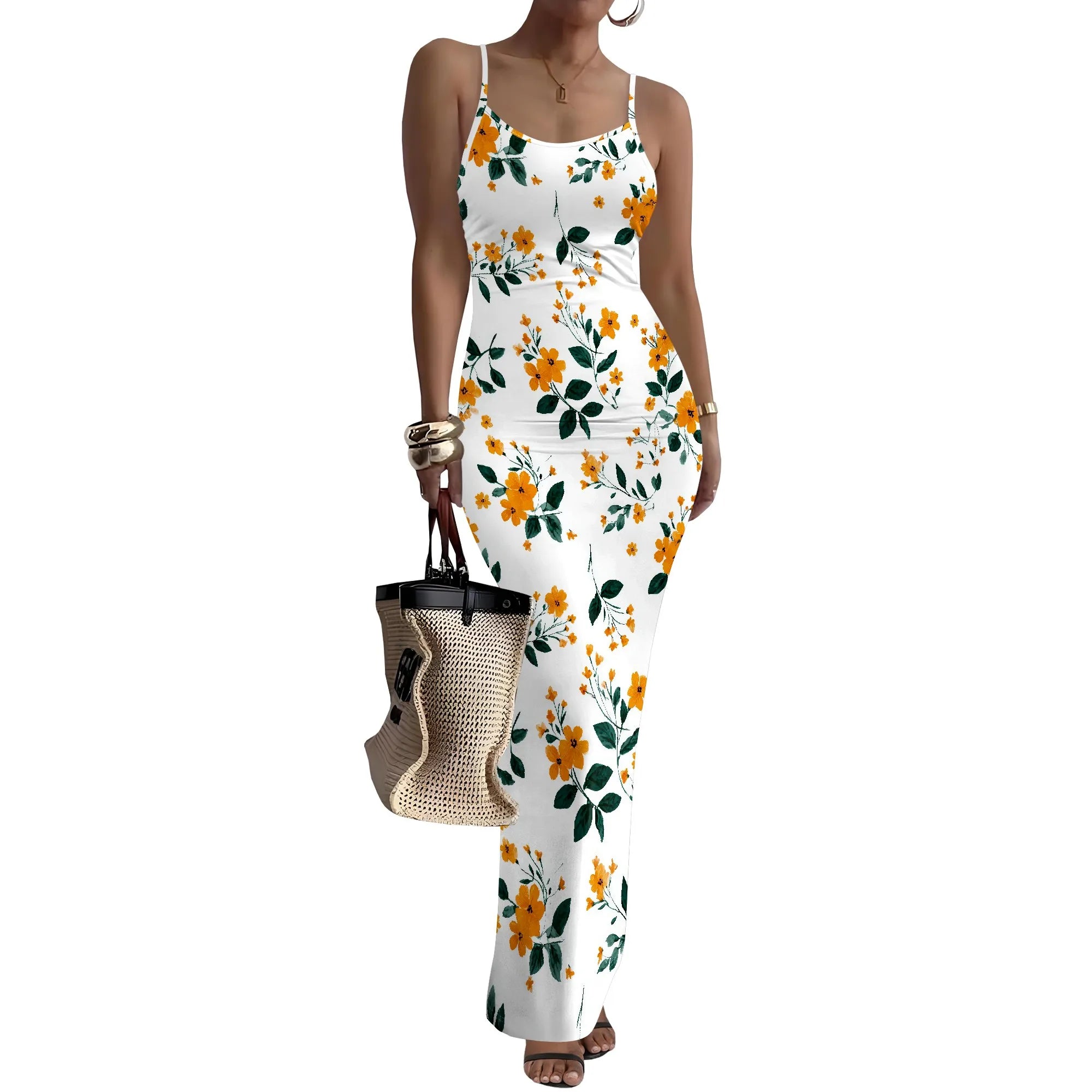 Women Summer Long Dress Casual Slip Sexy Slim Sleeveless Bodycon Maxi Dresses for Women 2025