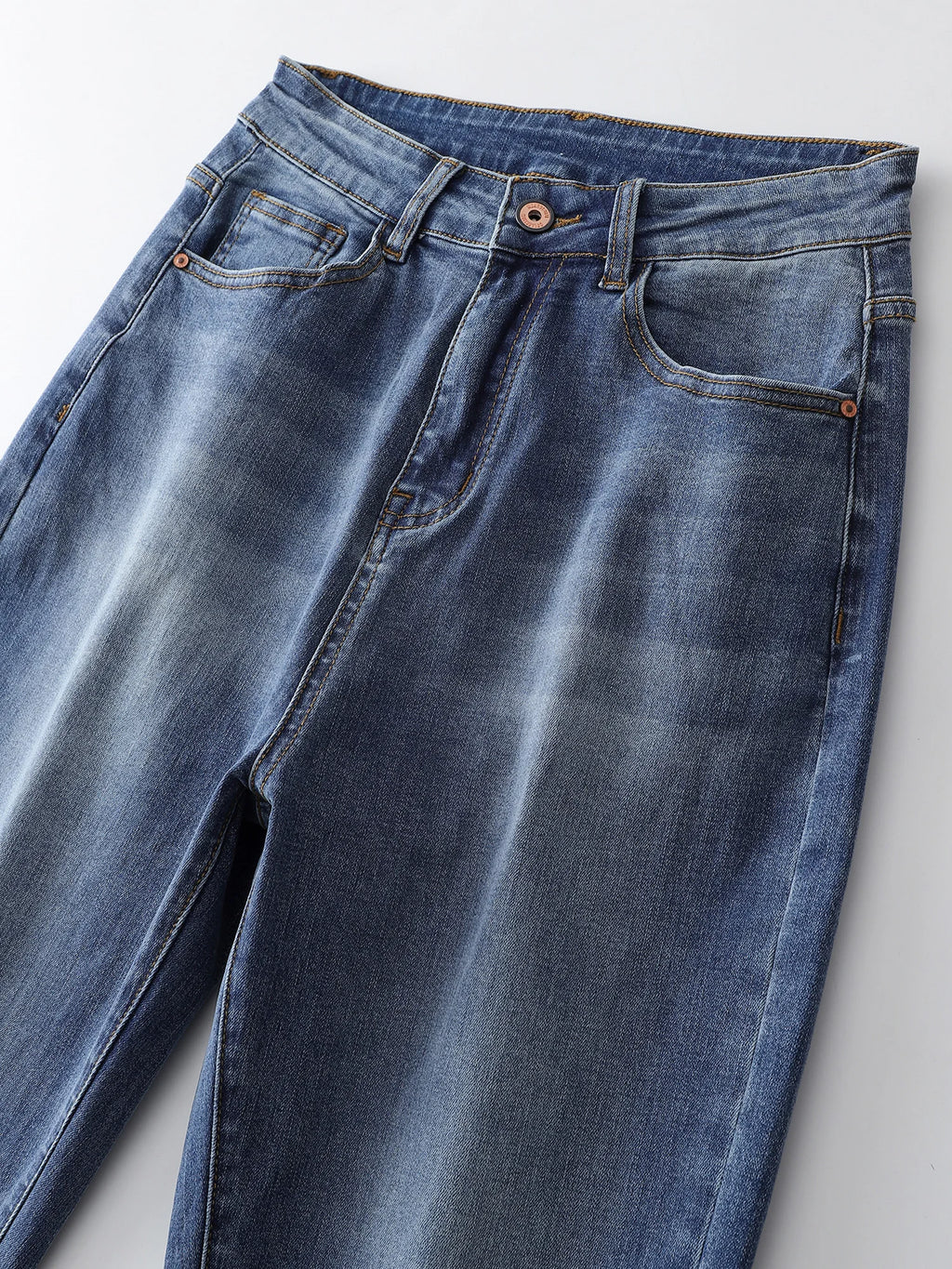 Plus Size Tapered Jeans for Women Full Length Harem Women Jeans High Waist Washing Spring and Autumn Denim Women Jeans 2023