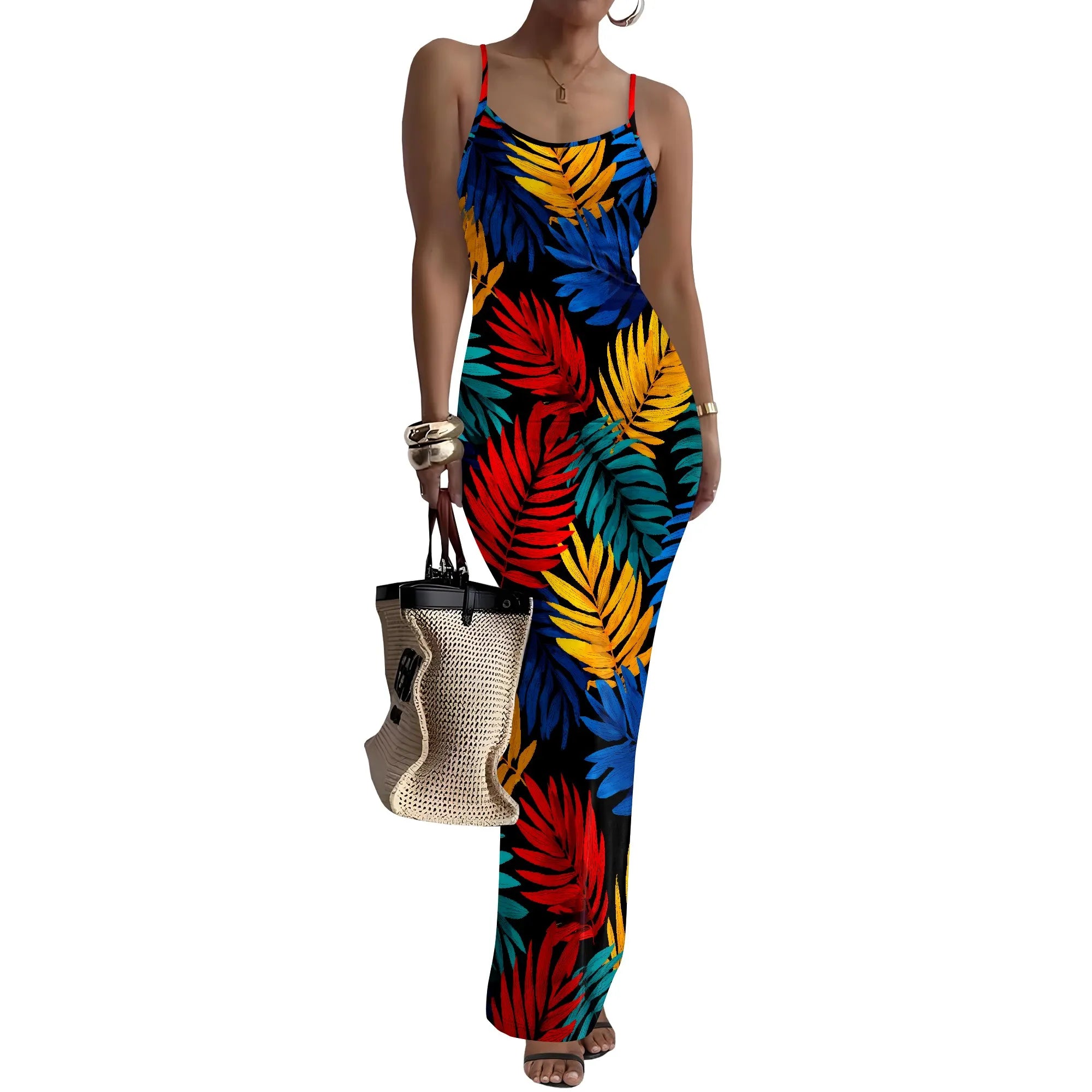 Women Summer Long Dress Casual Slip Sexy Slim Sleeveless Bodycon Maxi Dresses for Women 2025