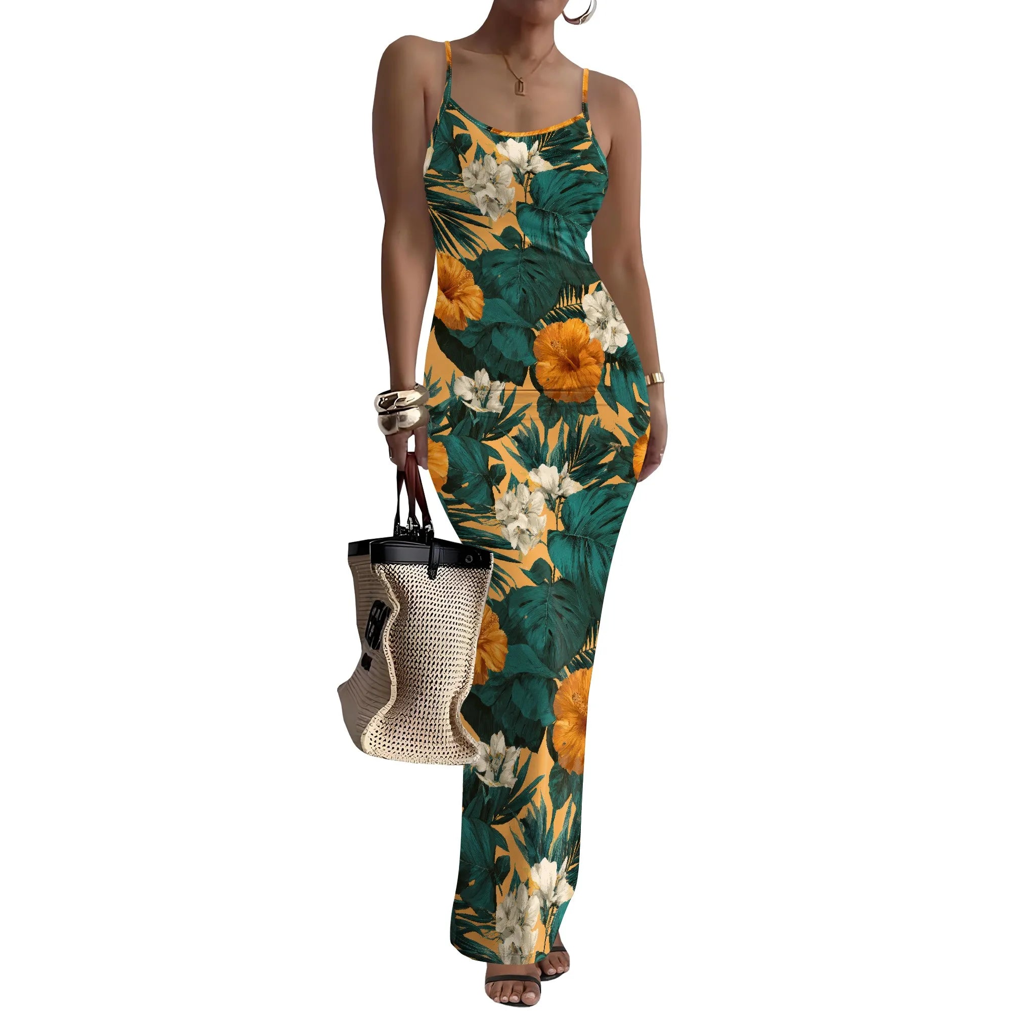 Women Summer Long Dress Casual Slip Sexy Slim Sleeveless Bodycon Maxi Dresses for Women 2025