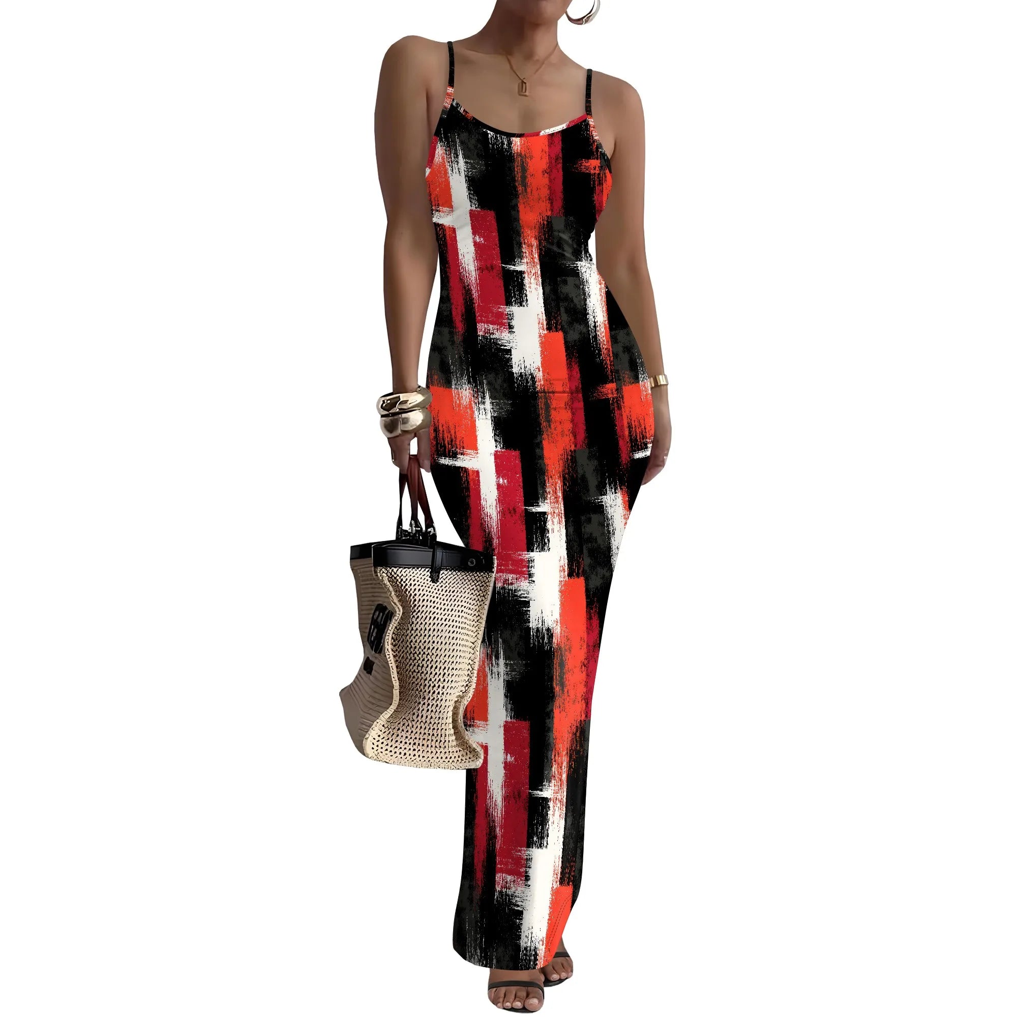 Women Summer Long Dress Casual Slip Sexy Slim Sleeveless Bodycon Maxi Dresses for Women 2025