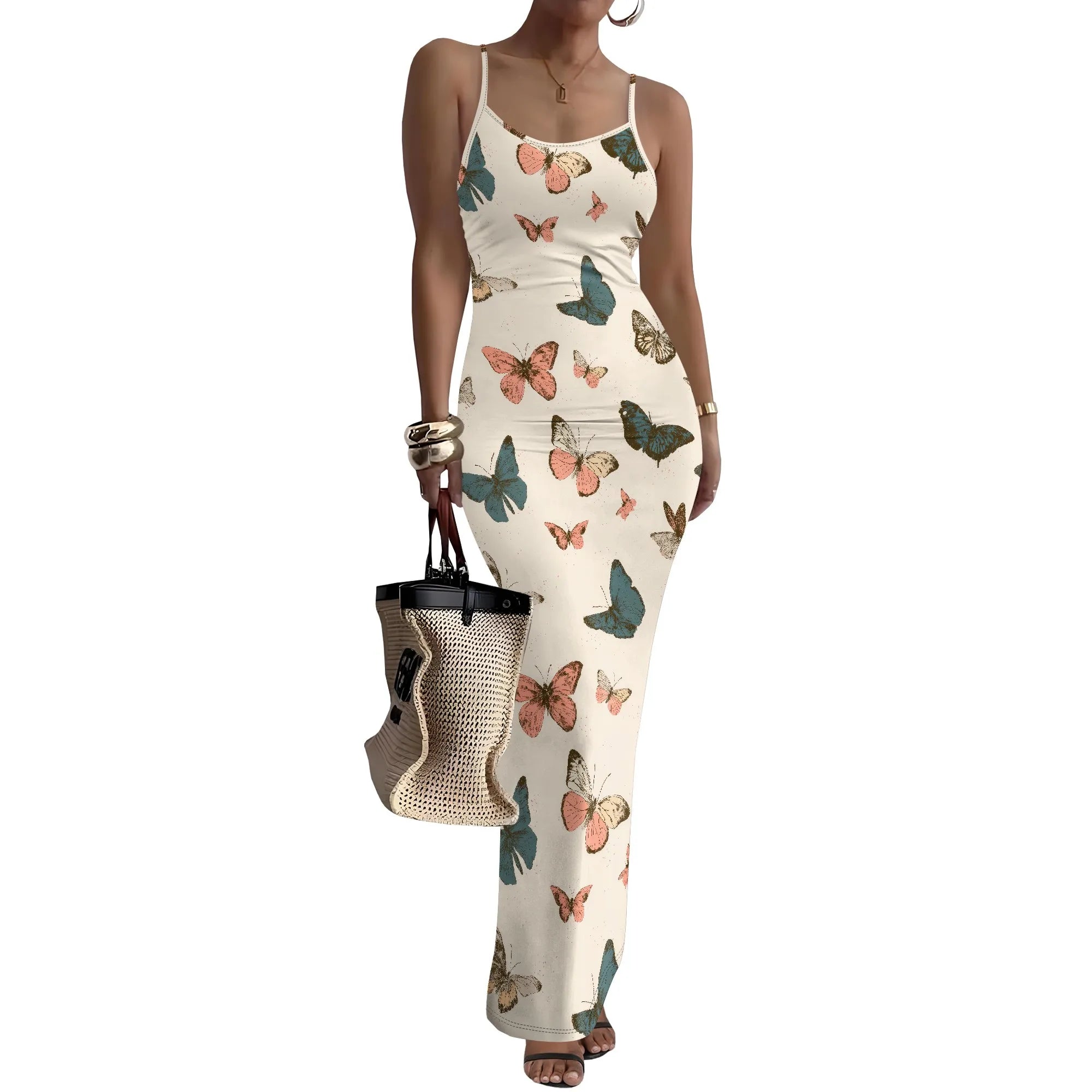 Women Summer Long Dress Casual Slip Sexy Slim Sleeveless Bodycon Maxi Dresses for Women 2025